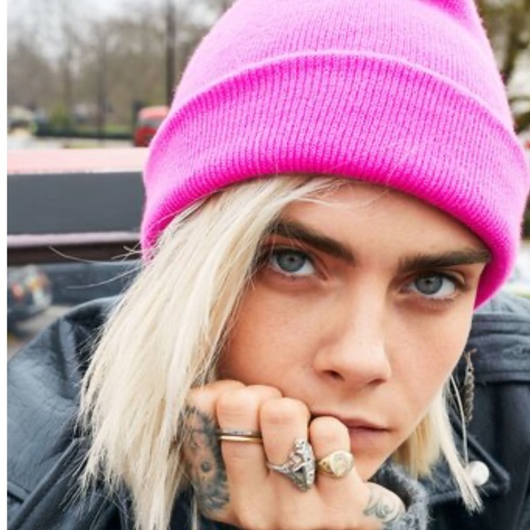 Pop of Color Knit Beanie - Pink - Picture 8 of 9